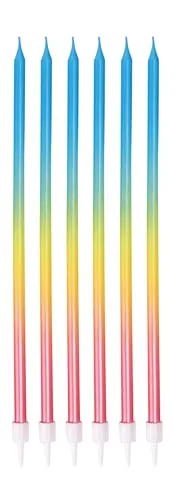 P'tit Clown 23966 candela compleanno multicolore 6 pezzi
