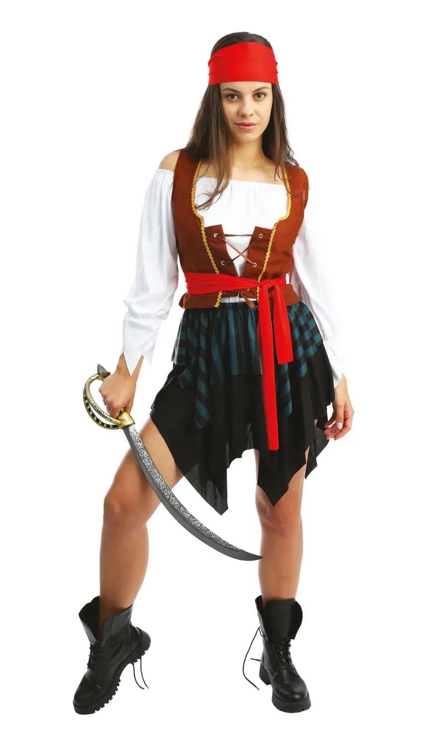 P'tit Clown Costume Pirata Donna L-XL Poliestere 5 Pezzi