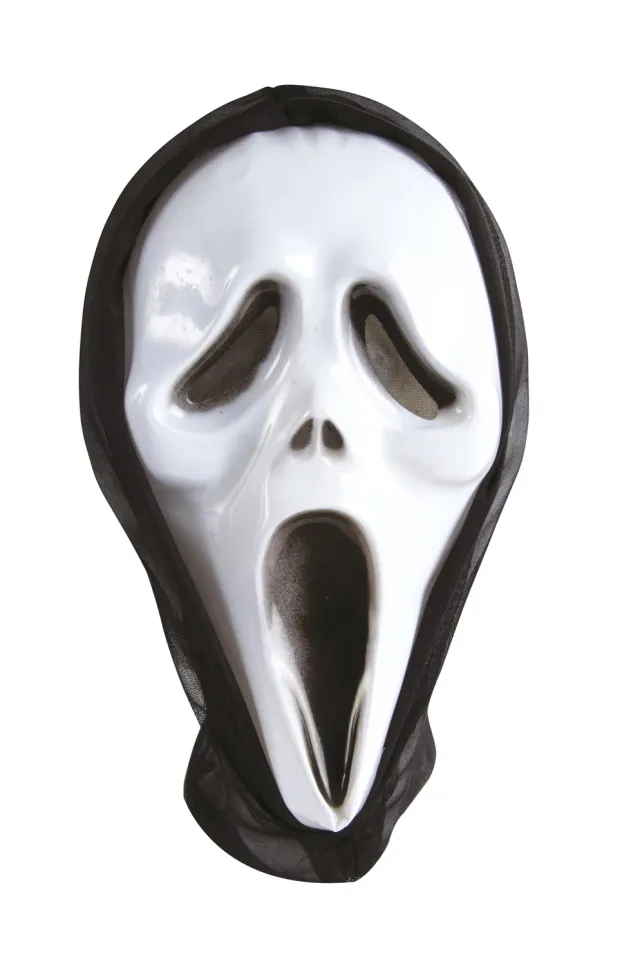 P'tit Clown 54130 maschera fantasma Scream bianca