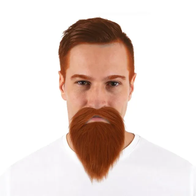 P'tit Clown Baffi e Barba Finta Adesiva Rossa