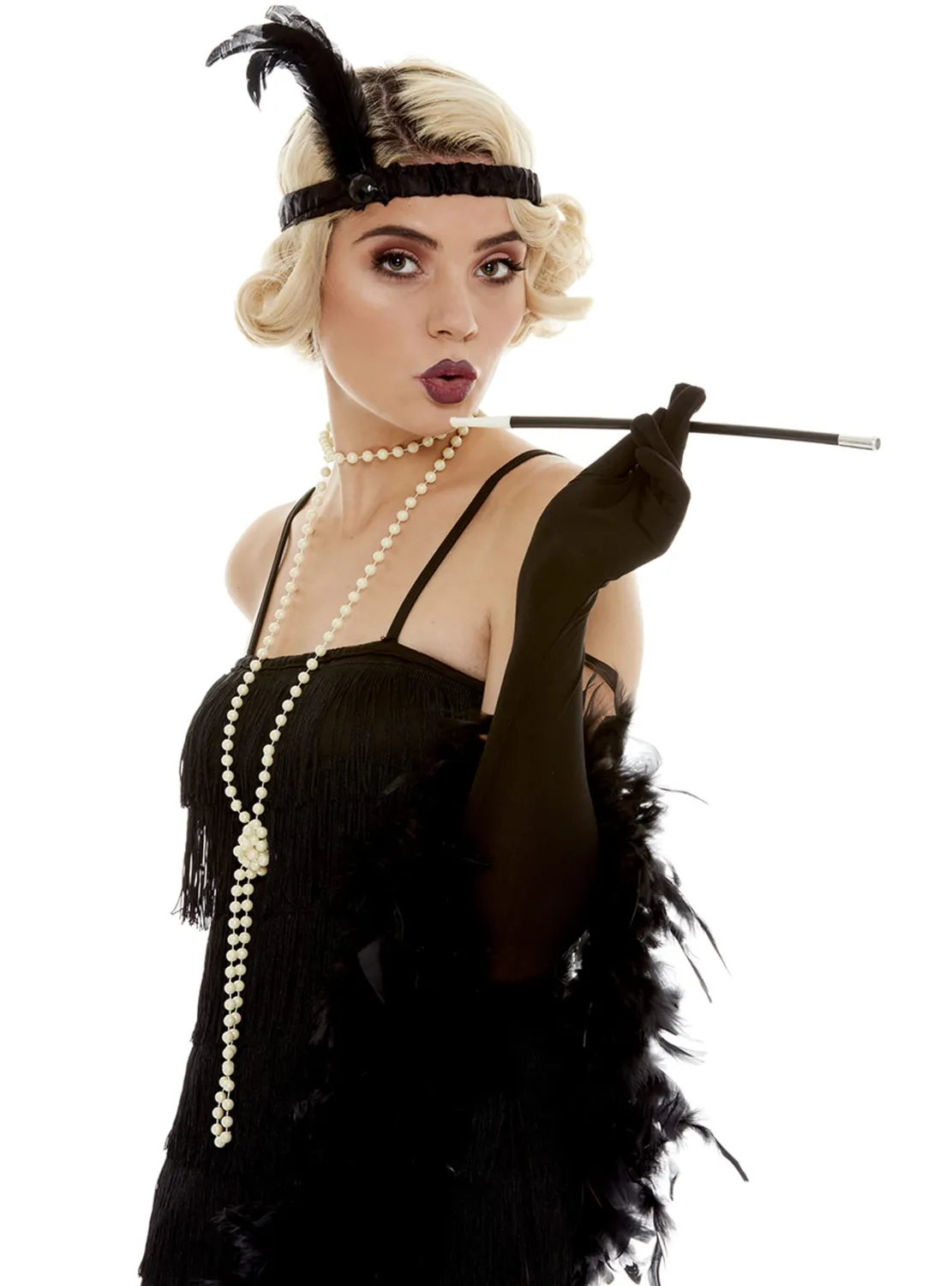 Funidelia Anni 20 bocchino charleston nero lungo