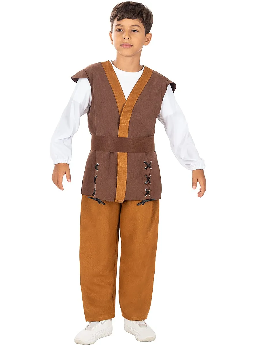 Funidelia Locandiere Medievale costume bambino 3-4 anni marrone