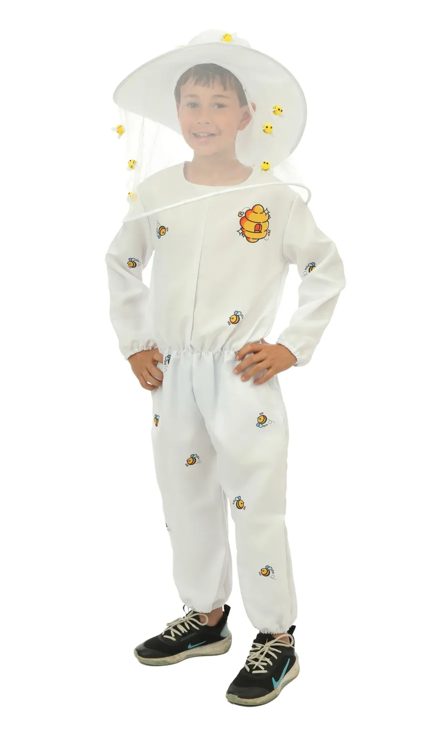 P'tit Clown Apicoltore costume bambino 10-12 anni tuta bianca