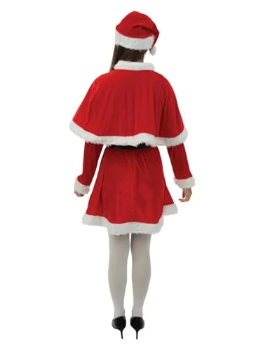 P'tit Clown Madre Natale Costume Donna S/M velluto rosso