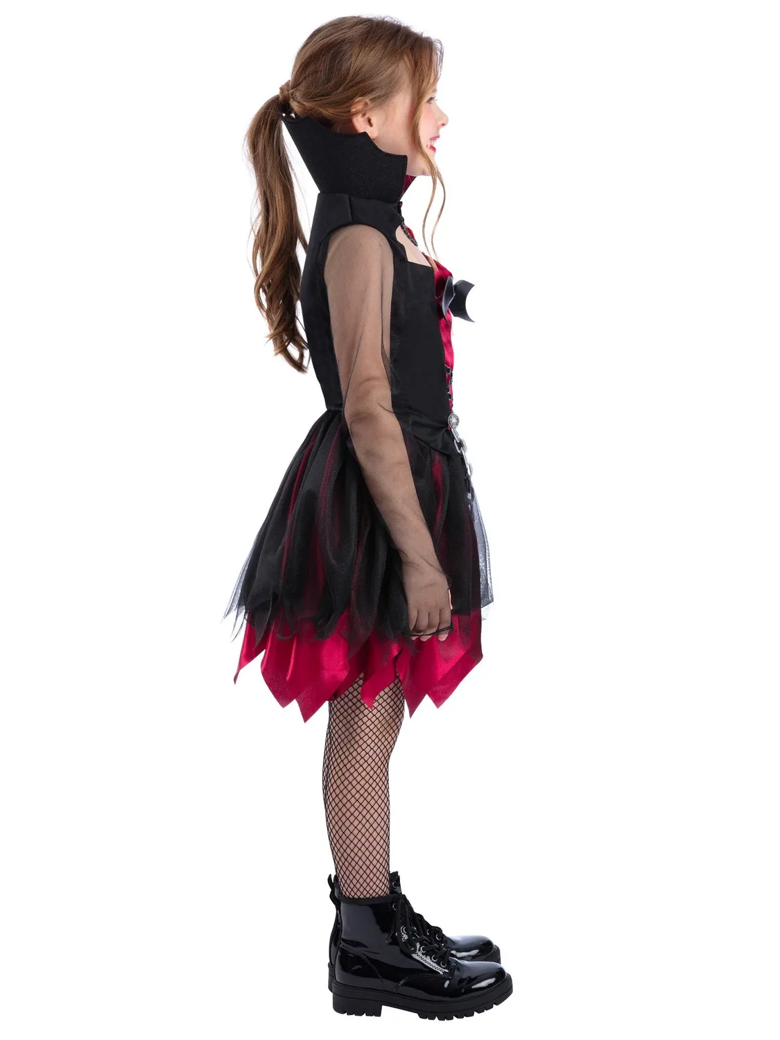 Smiffys Grunge Vampire costume bambina L 10-12 anni nero-rosso