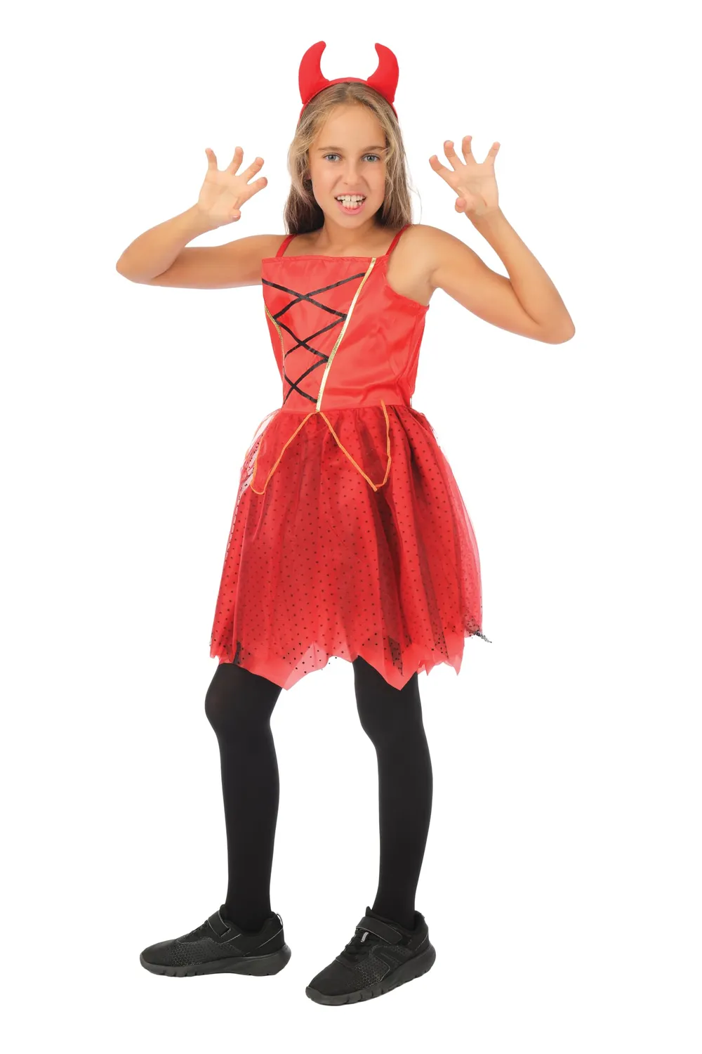 P'tit Clown Diablesse Costume Bambina Rosso Diavoletta