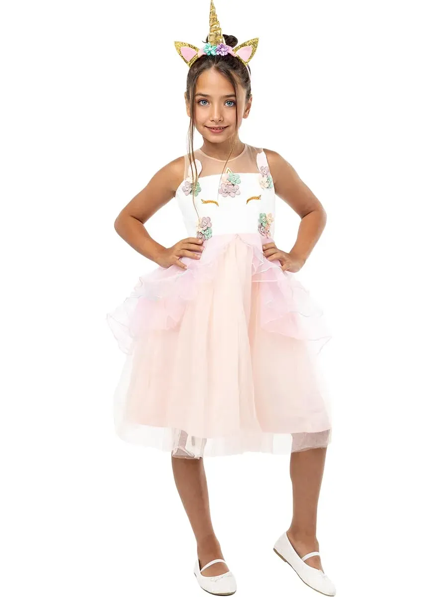 Funidelia Principessa Unicorno Costume 5-6 Anni Rosa