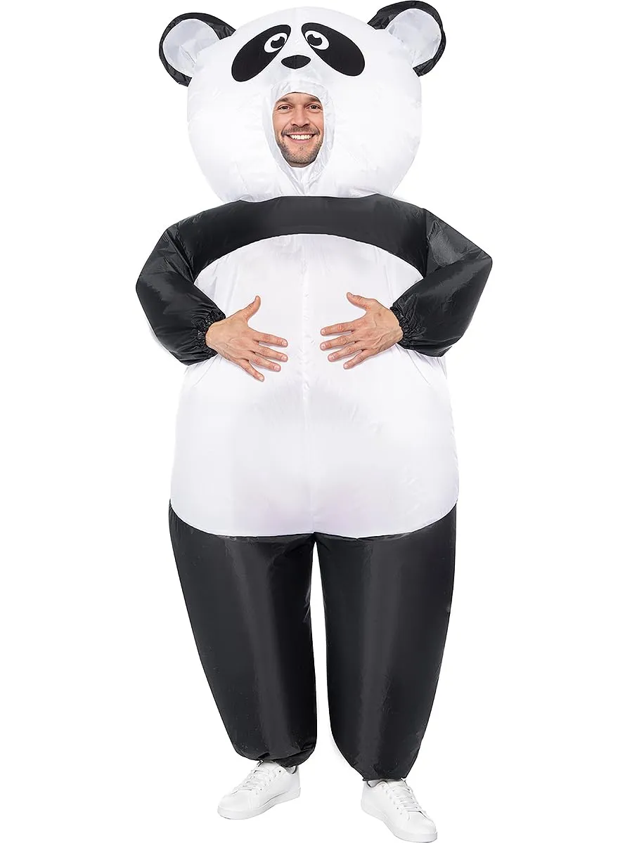 Funidelia orso panda gonfiabile costume adulto bianco