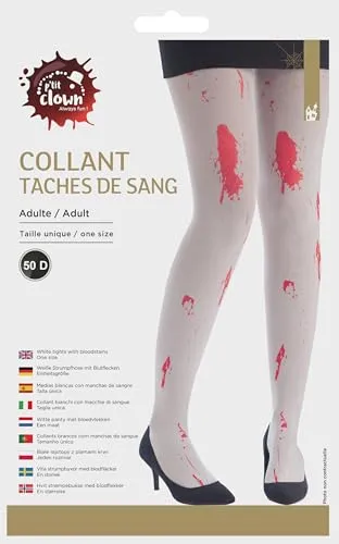 P'tit Clown Collant Bianchi Insanguinati Donna Halloween