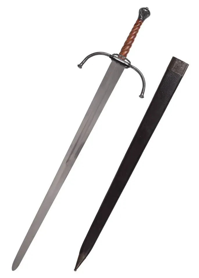 La Bottega di Merlino Spada Medievale a 2 Mani 122 cm EN45
