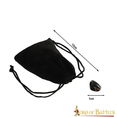 La Bottega di Merlino Set 25 pietre runiche con borsa pietra