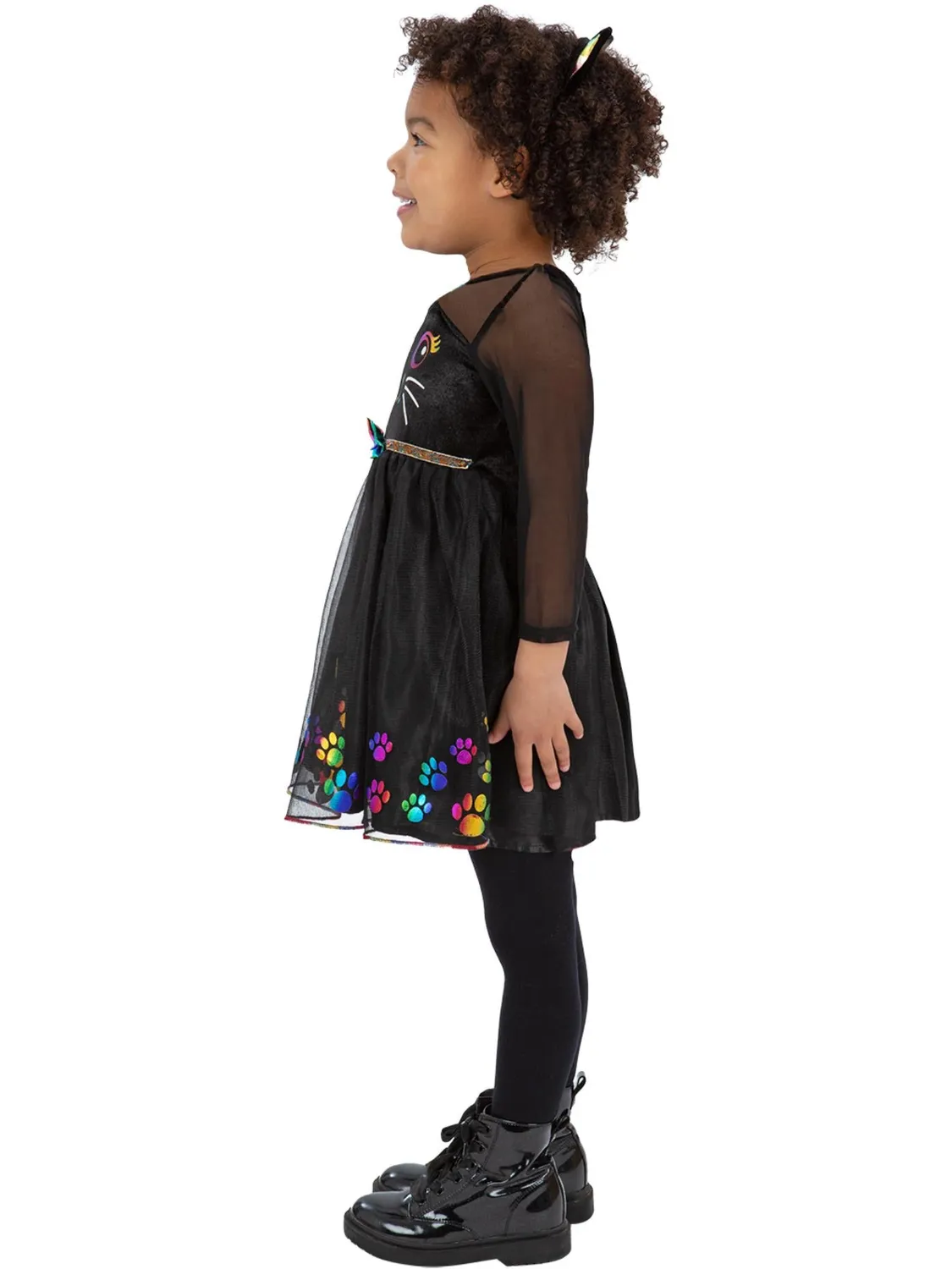 Smiffys Rainbow Cat costume bambina 1-2 anni nero