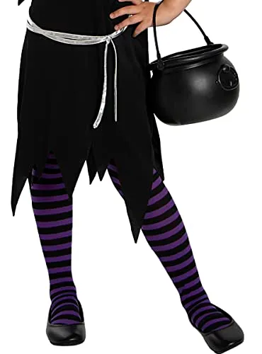 Funidelia Streghe calze bambina viola nere elastiche