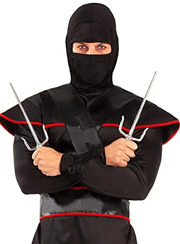 Funidelia Ninja Sai Armi accessorio nero 2 pezzi 30 cm