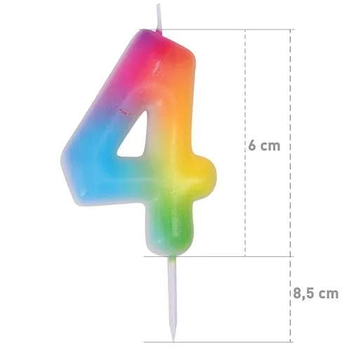 P'tit Clown 23944 candela numero 4 multicolore