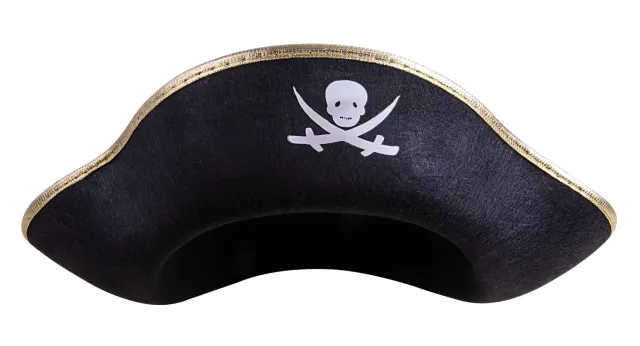 P'tit Clown 24600 cappello pirata nero oro adulto
