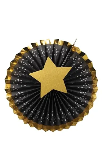 P'tit Clown re22844 set 3 rosette decorazione nero oro
