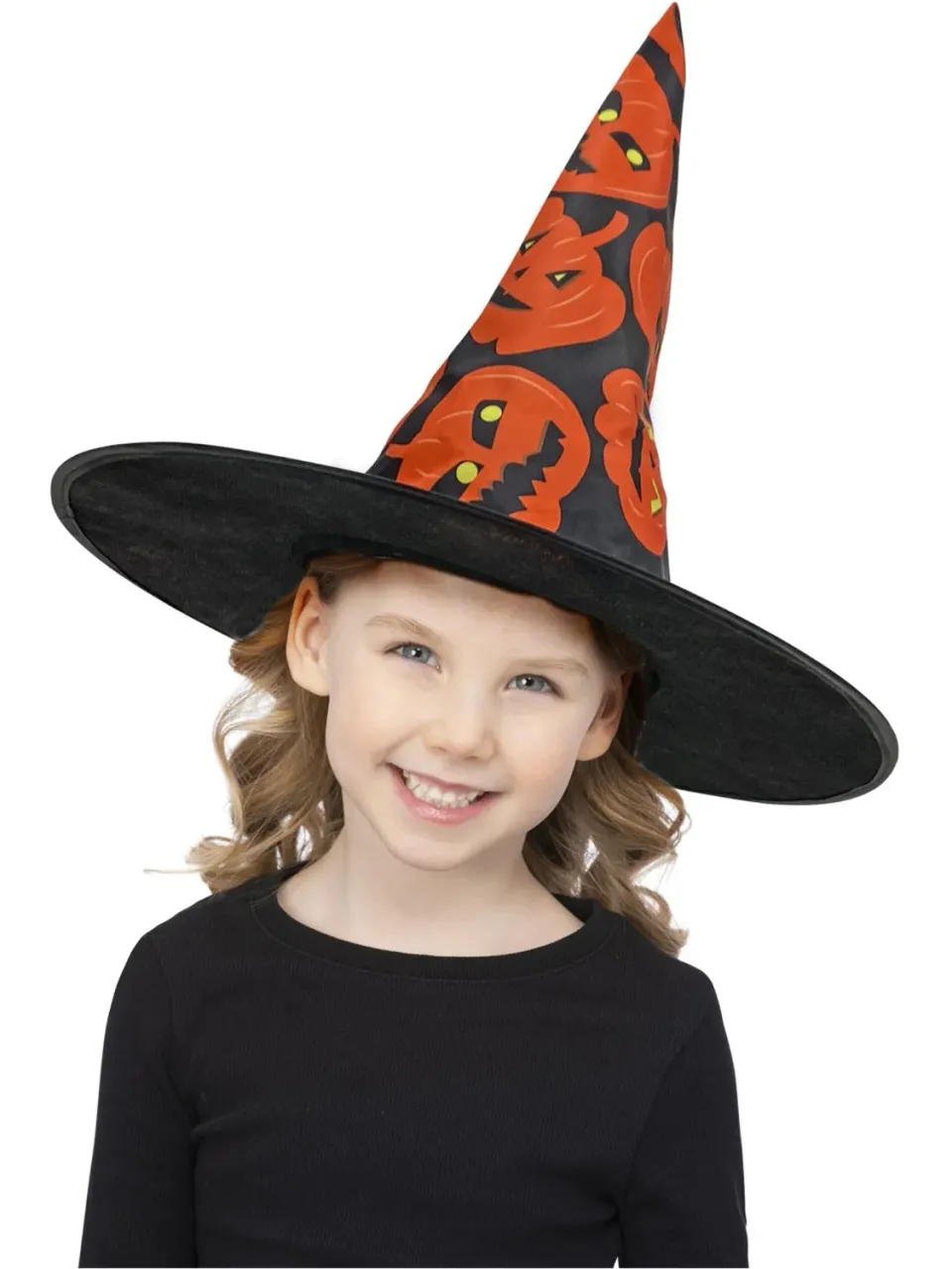 Smiffys Kids Pumpkin Witch Hat cappello bambino zucche