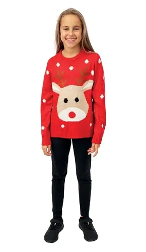 P'tit Clown Re48132 maglione natalizio bambini renna 10/12 anni