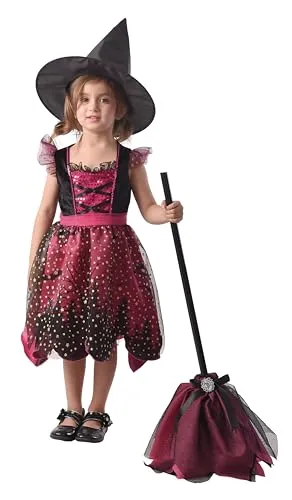 P'tit Clown costume strega bambina vestito con cappello Halloween