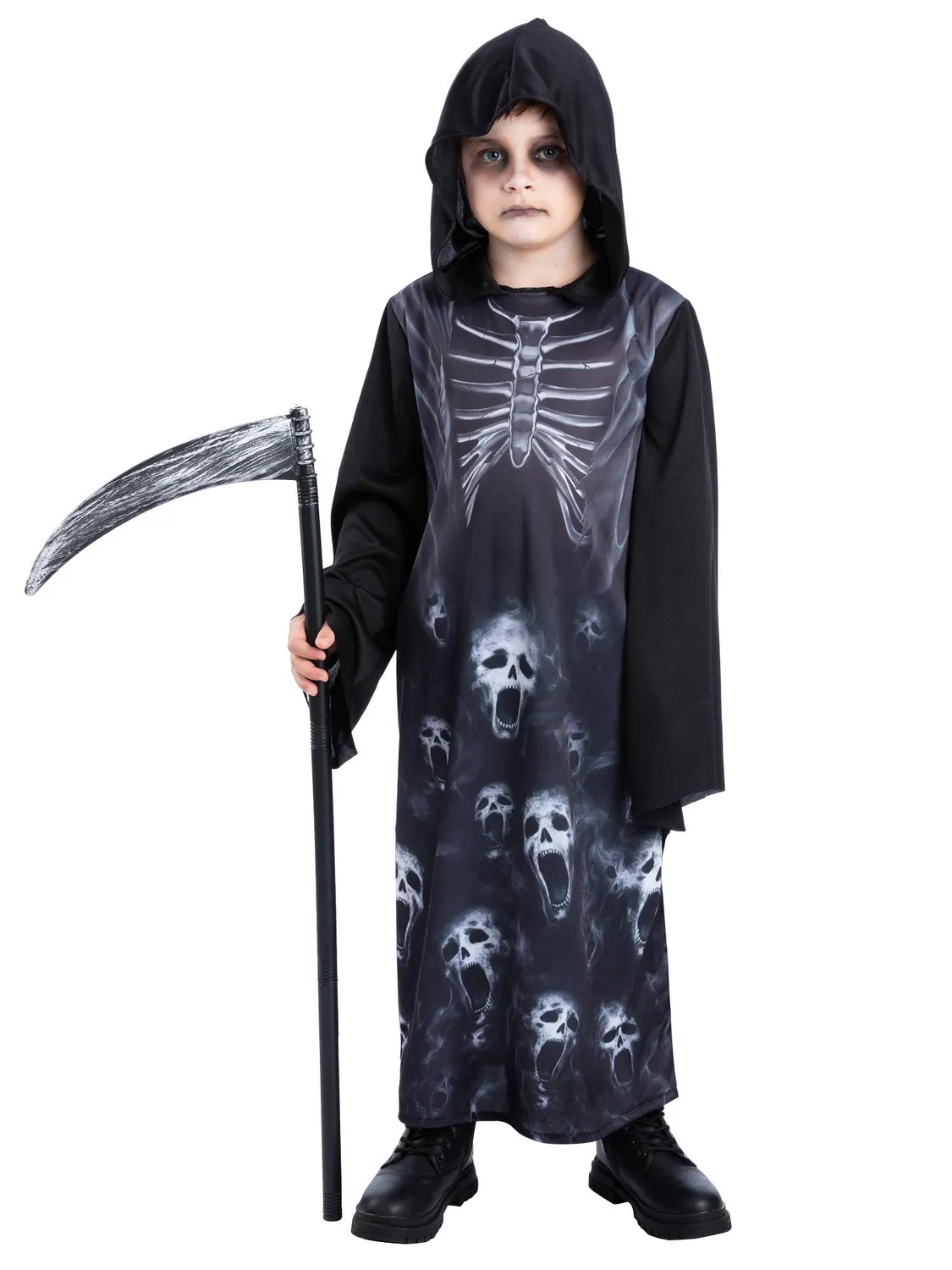 Smiffys Reaper costume mietitore nero 7-9 anni