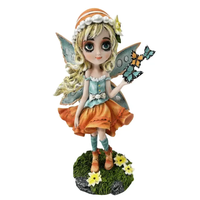 La Bottega di Merlino Fata con farfalla statuetta 19cm