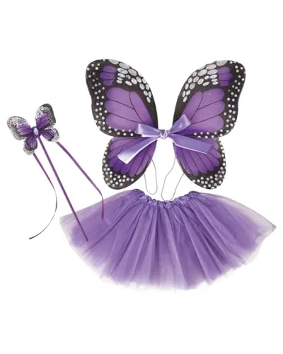 P'tit Clown 80240 set farfalla viola tutu ali bacchetta