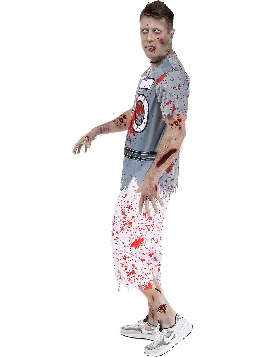 Funidelia giocatore rugby zombie costume uomo azzurro