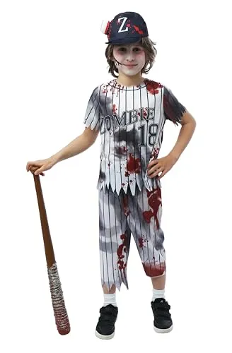 P'tit Clown costume zombie baseball bambino Halloween