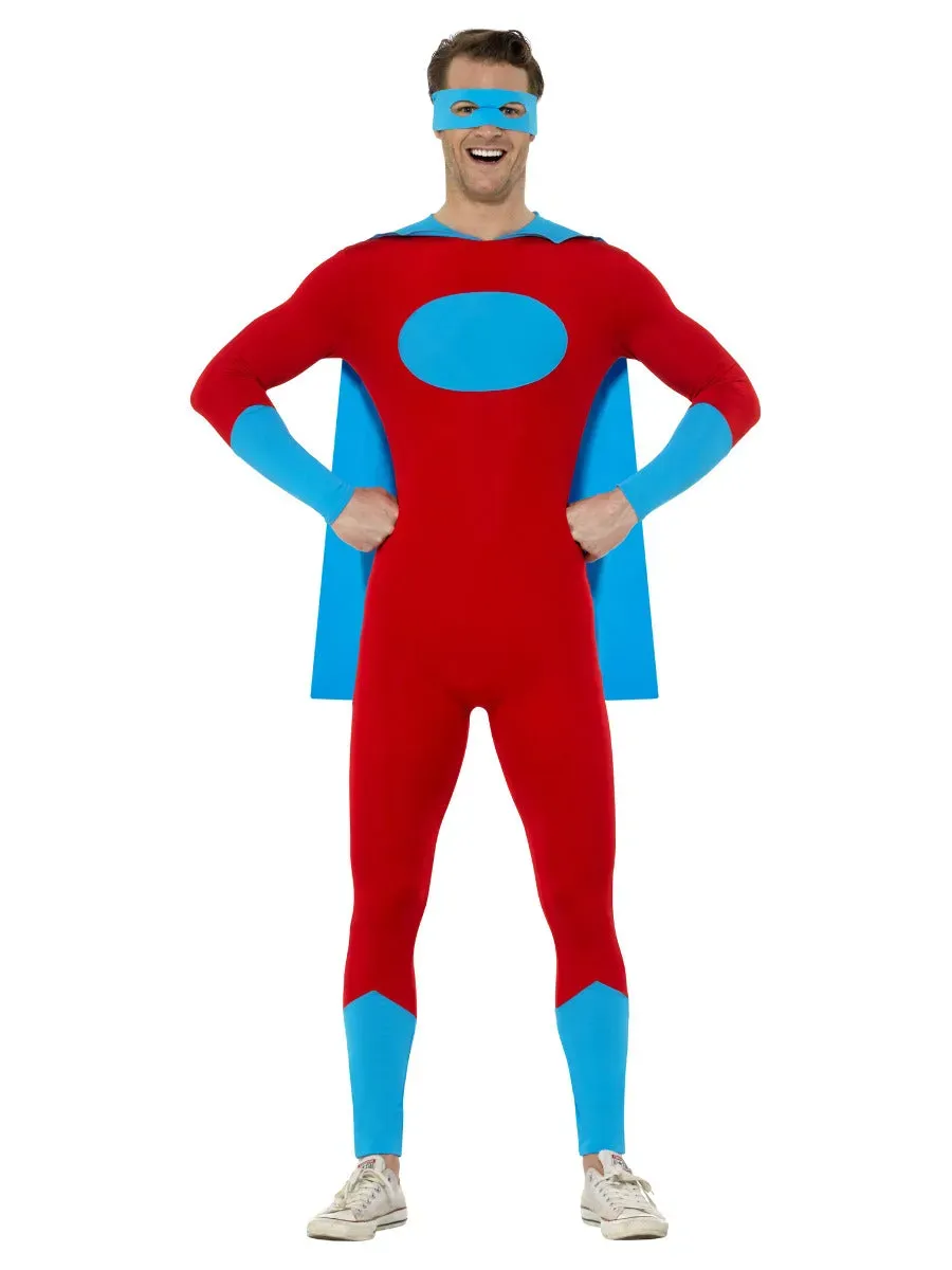 Smiffys Superhero Man Costume supereroe uomo M 38-40 blu rosso