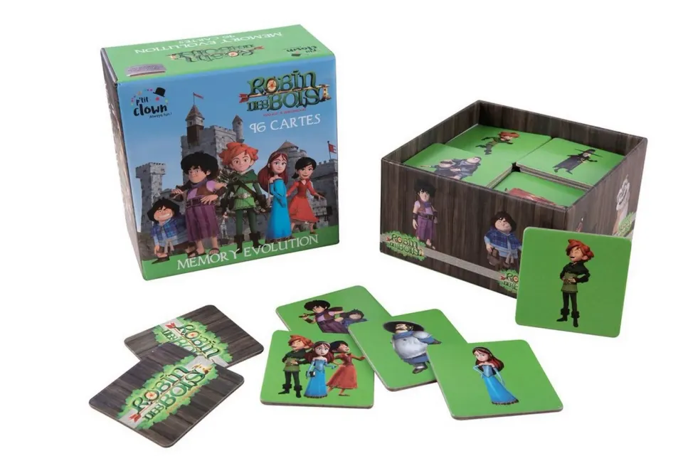 P'tit Clown Memory Evolution Robin Hood Gioco di Carte 96 Carte Bambini