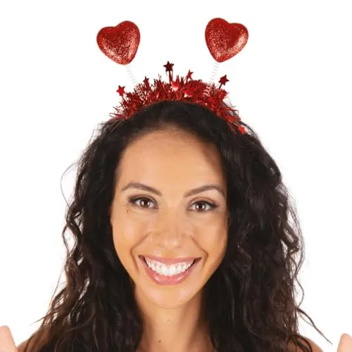 P'tit Clown re22654 cerchietto cuori rossi glitter San Valentino