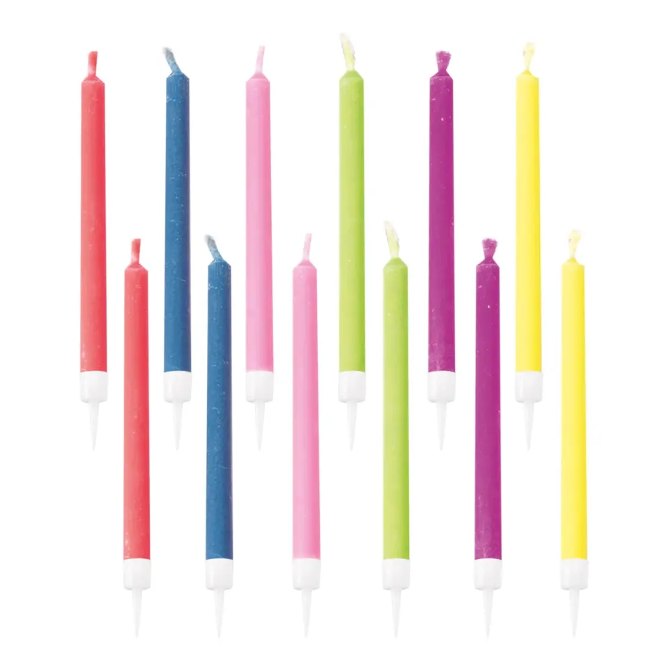 P'tit Clown 23960 candele fiamma colorata 12 pz