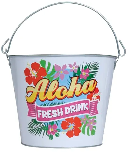 Guirca Aloha Fresh Drink secchiello metallo bianco feste