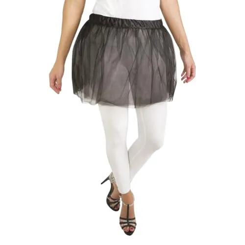P'tit Clown Tutu in Tulle Nero Donna Taglia Unica Festa
