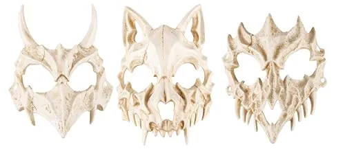 P'tit Clown 23155 maschera scheletro animali modello casuale