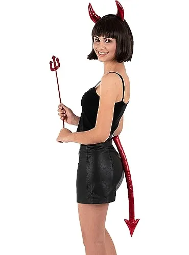 Funidelia Kit Diavolessa Rosso Accessorio Costume Unisex