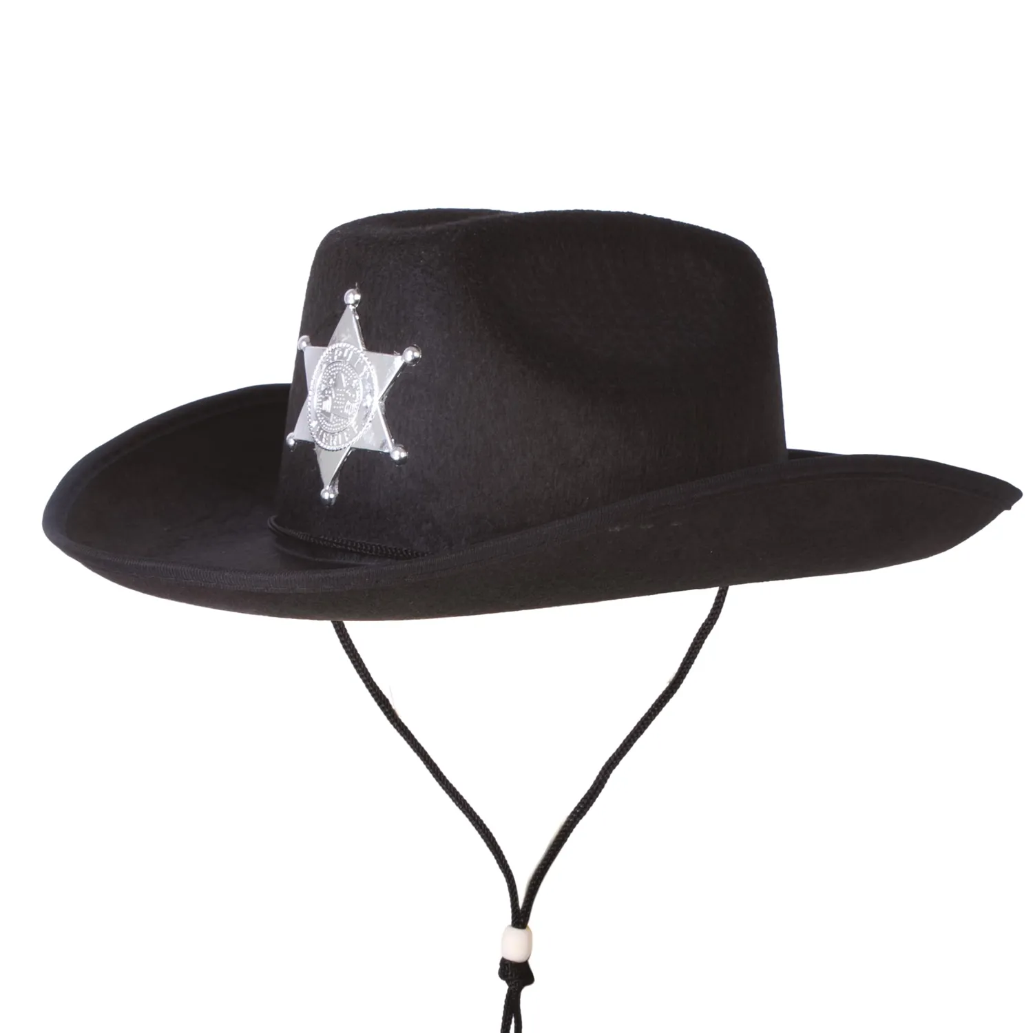 P'tit Clown 11236 cappello sceriffo bambino nero feltro