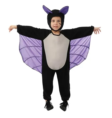 P'tit Clown pipistrello costume bambino 3-4 anni nero
