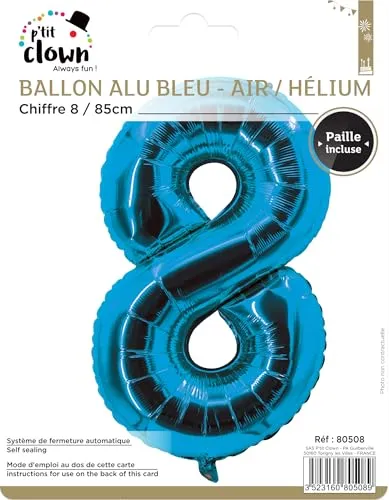 P'tit Clown 80508 palloncino blu elettrico festa