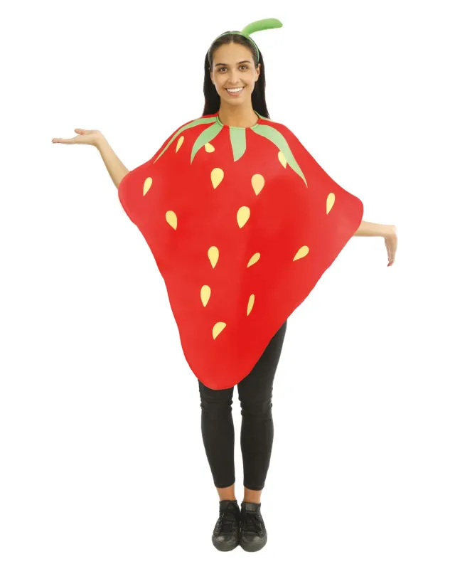 P'tit Clown 23924 costume fragola adulto rosso unica