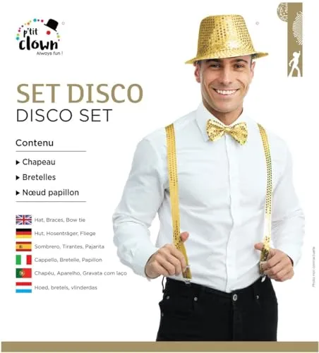 P'tit Clown 66679 costume disco paillettes oro