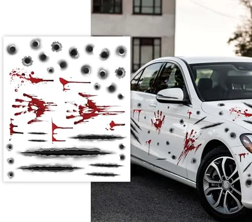 Guirca Auto Sangue decorazione adesiva 30x40 cm