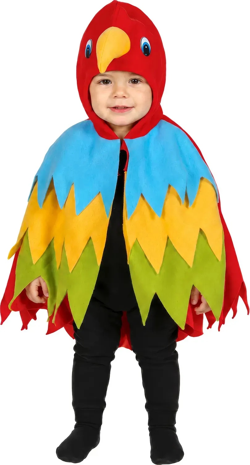 Guirca Costume Pappagallo Bebè Mantello con Cappuccio