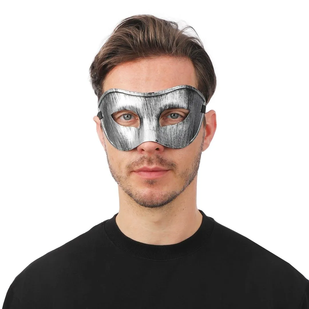 P'tit Clown 23384 maschera veneziana argento adulto