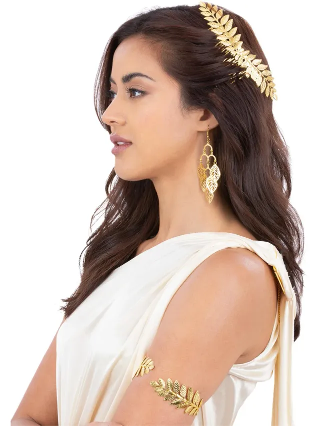Smiffys Grecian Gold Leaf kit gioielli dea greca oro