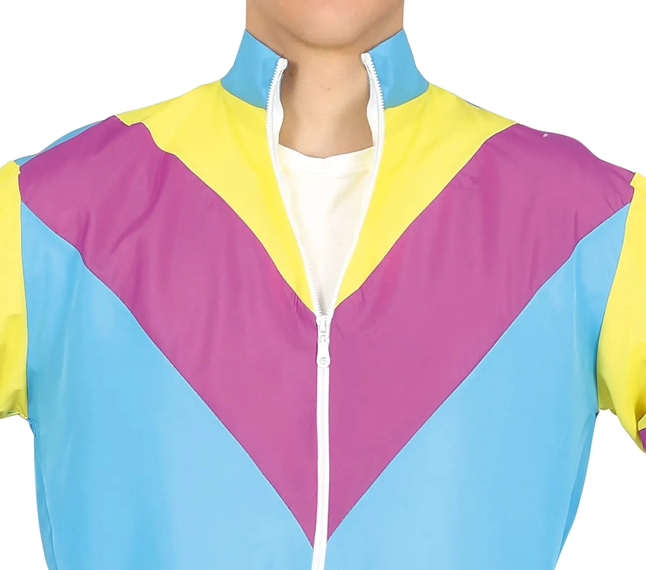 Fiestas Guirca Ginnasta Anni 80 costume bambina blu rosa