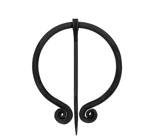 La Bottega di Merlino Fibula spilla forgiata a mano ferro 9,5x7,5cm