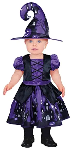 Guirca Costume Strega Viola Bambina 18-24 Mesi