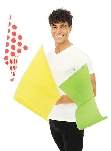 P'tit Clown Bandiere 30x40 cm Pois 3 Pezzi Verde Giallo